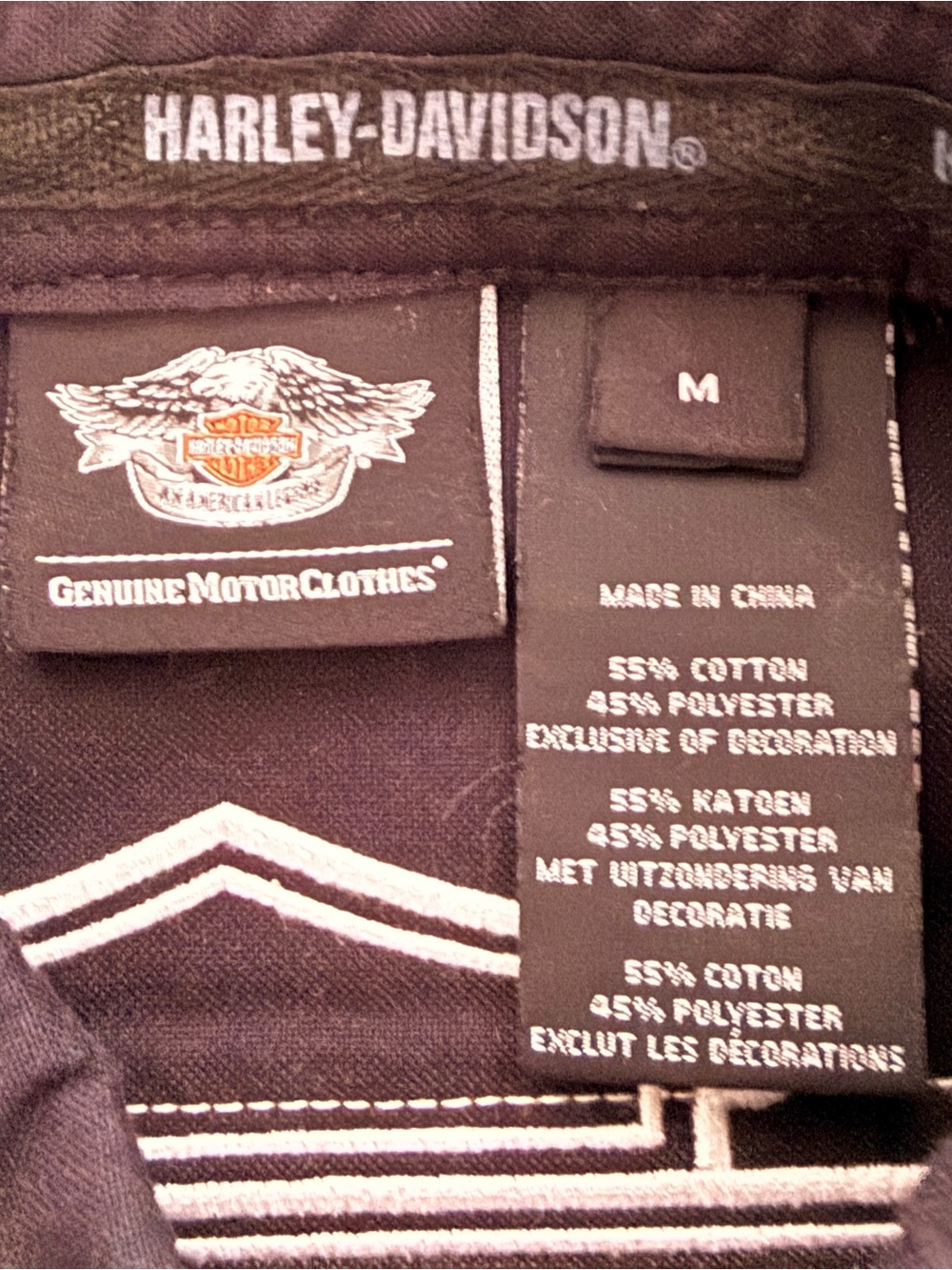 Harley-Davidson Men’s Black Short Sleeve Button-Down Shirt Size Medium - Picture 4 of 4